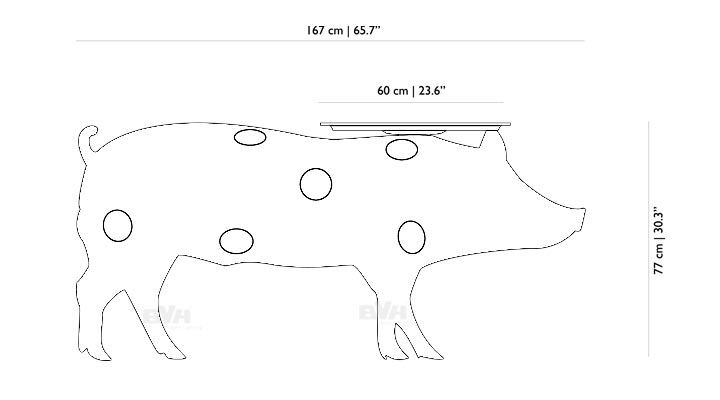 BVH博威灯饰 pig table 黑猪边桌